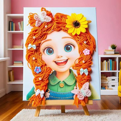 DIY Yarn Wool Painting