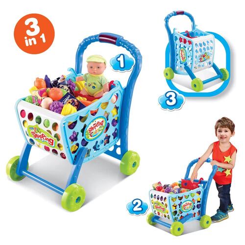 Kids Shopping Cart 3in1